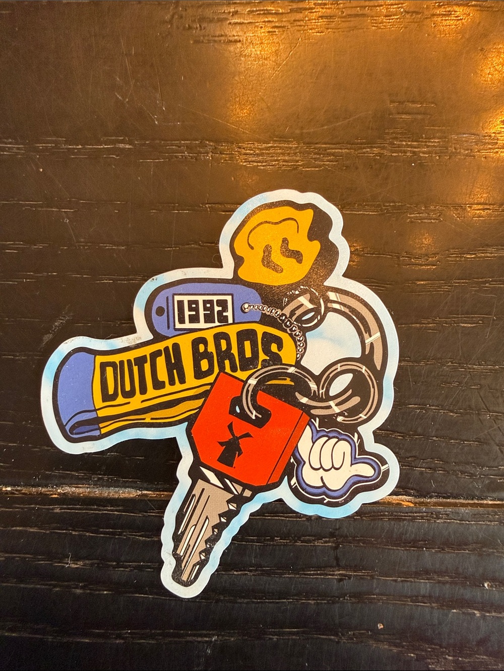 Dutch Bros Sticker - Yellow, Blue, Red, Black